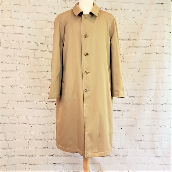 SOLD! BURBERRY REVERSIBLE Tweed Trench Coat 42R - Picture 3 of 8